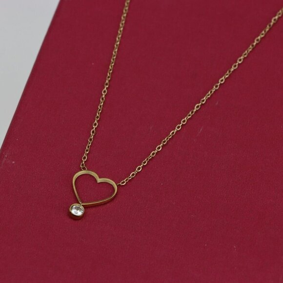 Delicate Yellow Heart Pendant Necklace with Adjustable Chain, XPNL0364 - Picture 8 of 13